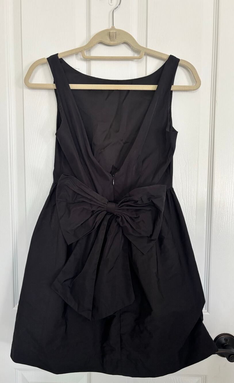 Pearl GEORGINA CHAPMAN of marchesa Little Dress Black Bow Cocktail Size 4